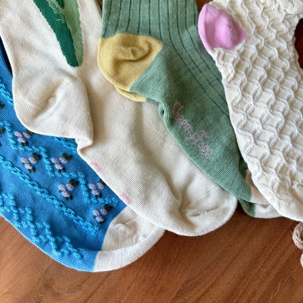 Floral and Patterned Socks Set - Picture 3 of 3